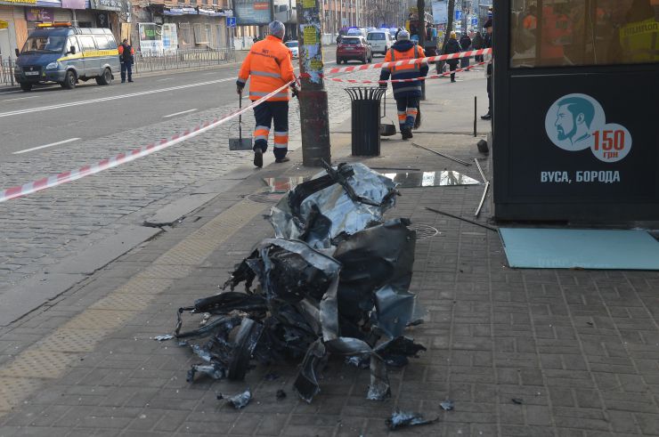 Наслідки обстрілів у столиці