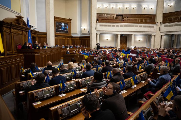 Пленарне засідання Верховної Ради України.
Виступ Спікера Саейми Латвійської Республіки Д. Міеріні. Стефанчук 
