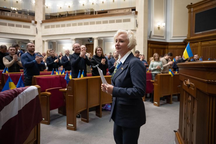 Пленарне засідання Верховної Ради України.
Виступ Спікера Саейми Латвійської Республіки Д. Міеріні. 
