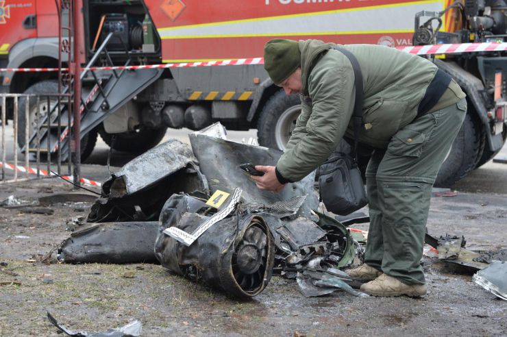 Наслідки ракетного обстрілу столиці 