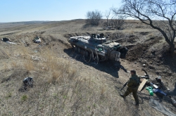 Донецька область. Село Луганське поблизу Дебальцевого.  9-та рота 3-го батальйону 30-ї бригади