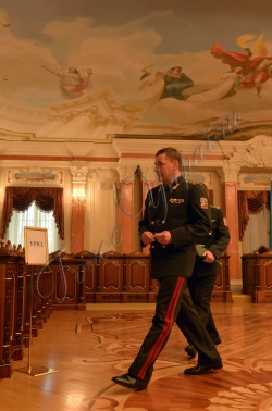 Київ. Під головуванням Прем'єр-міністра України Арсенія Яценюка відбулось виїзне засідання Кабінету Міністрів України за участю суддів Верховного Суду України. 