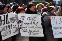 Біля КМДА відбулася акція проти рейдерського захоплення Лук'янівського ринку